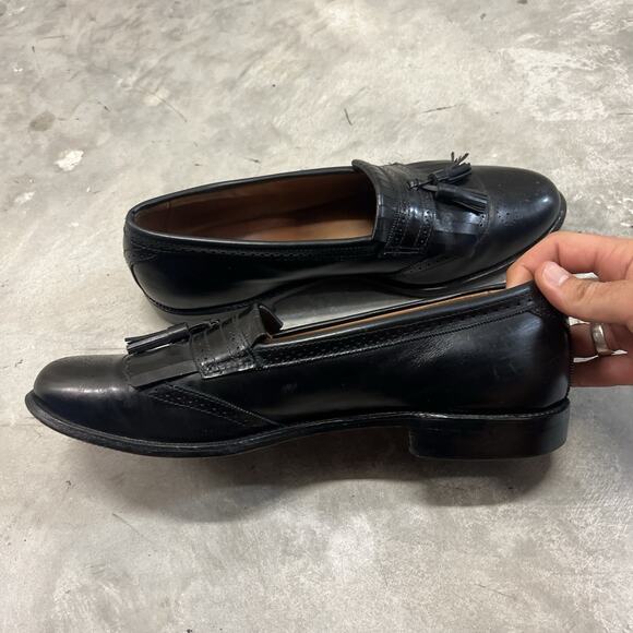 Allen Edmonds Bridgeton USA Black Slip On Loafer Tassel Dress Shoes - Men\'s 13D